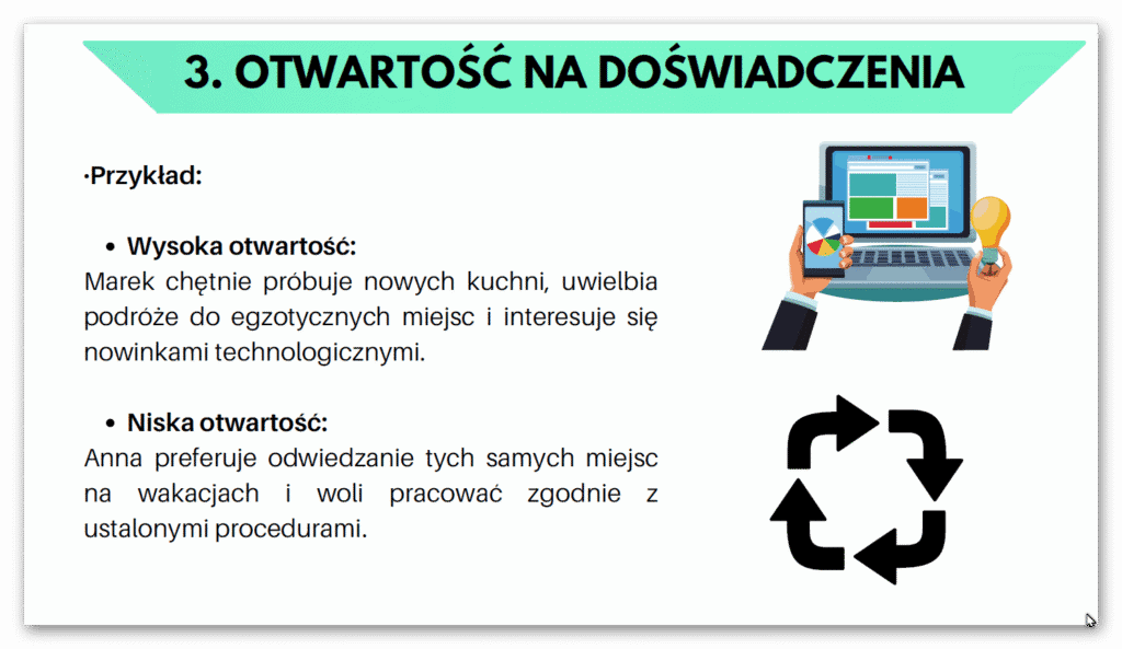 otwartość na doświadczenia - osobowość, prezentacja