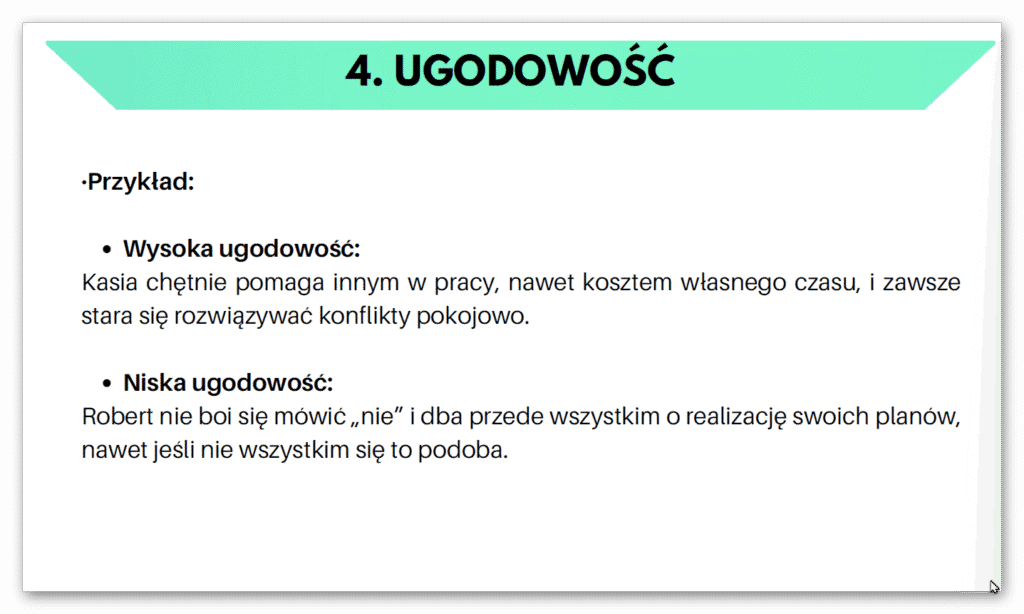 ugodowość badanie osobowości