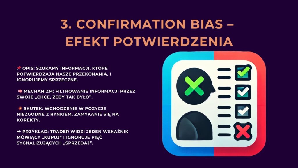 efekt potwierdzenia, confirmation bias, trading, giełda, błedy poznawcze w tradingu