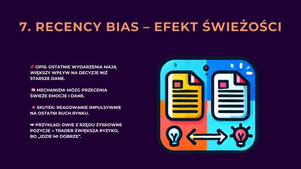 efekt świeżości, recently bias, trading, giełda