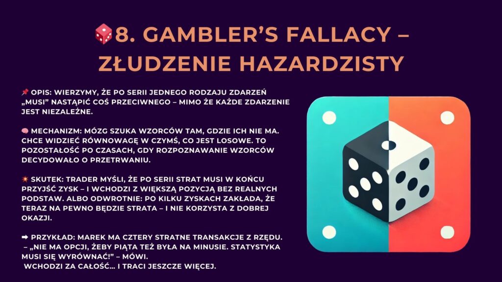 złudzenie hazardzisty, trading, giełda, gamlers's fallacy